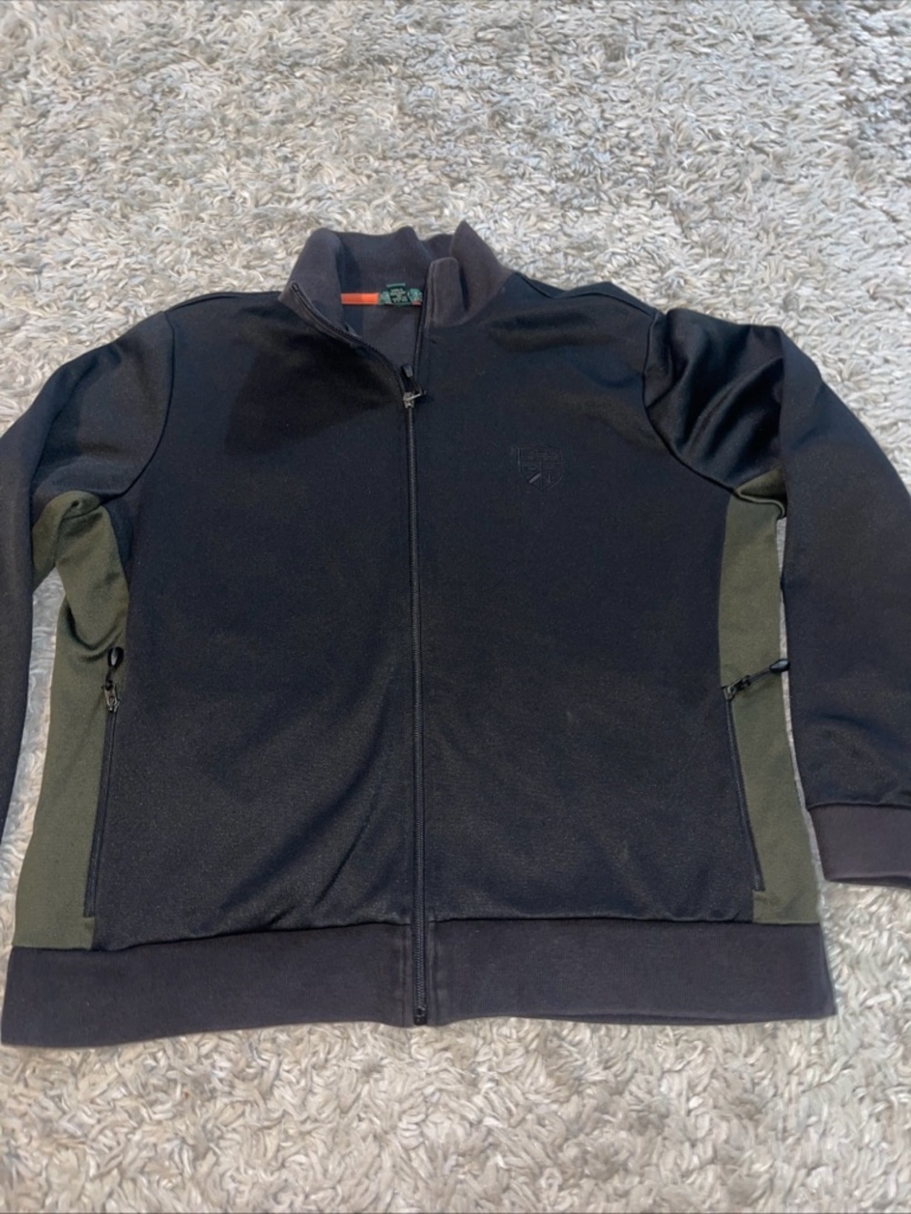 Ralph Lauren Active Jacket Black Olive XL Zip Pockets unisex